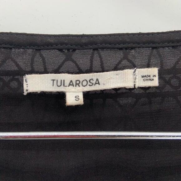 Tularosa Crochet Lace‎ Blouse Womens S Revolve Black Button Dainty Coquette NWOT - Picture 7 of 9